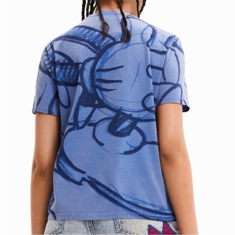 Desigual Blue Graphic Tee - Picture 2 of 6